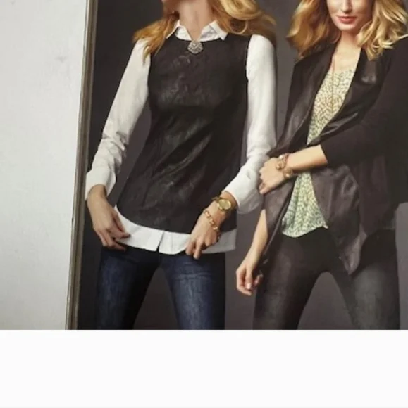 CAbi Faux Leather Sleeveless Top - Picture 3 of 7